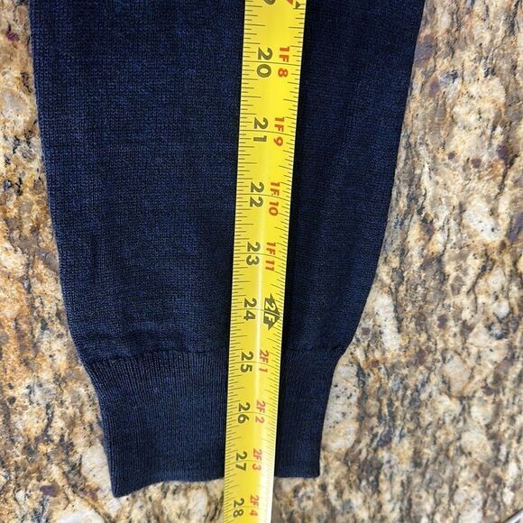 Express Extra Fine Merino Wool navy blue pullover sweater size XL - Picture 10 of 10